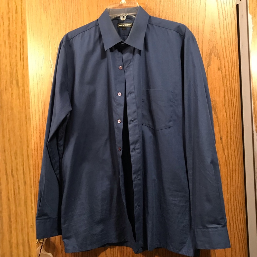 Navy Blue Dress Shirt Long Sleeve